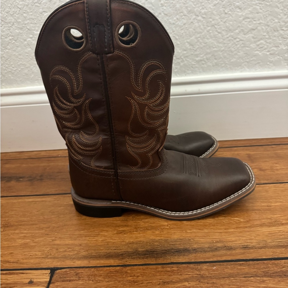 Western Brown Leather Boots